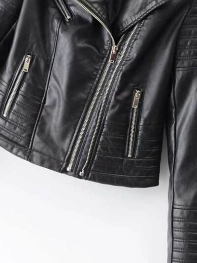 women’s leather biker jacket