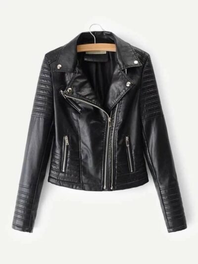 women’s leather biker jacket