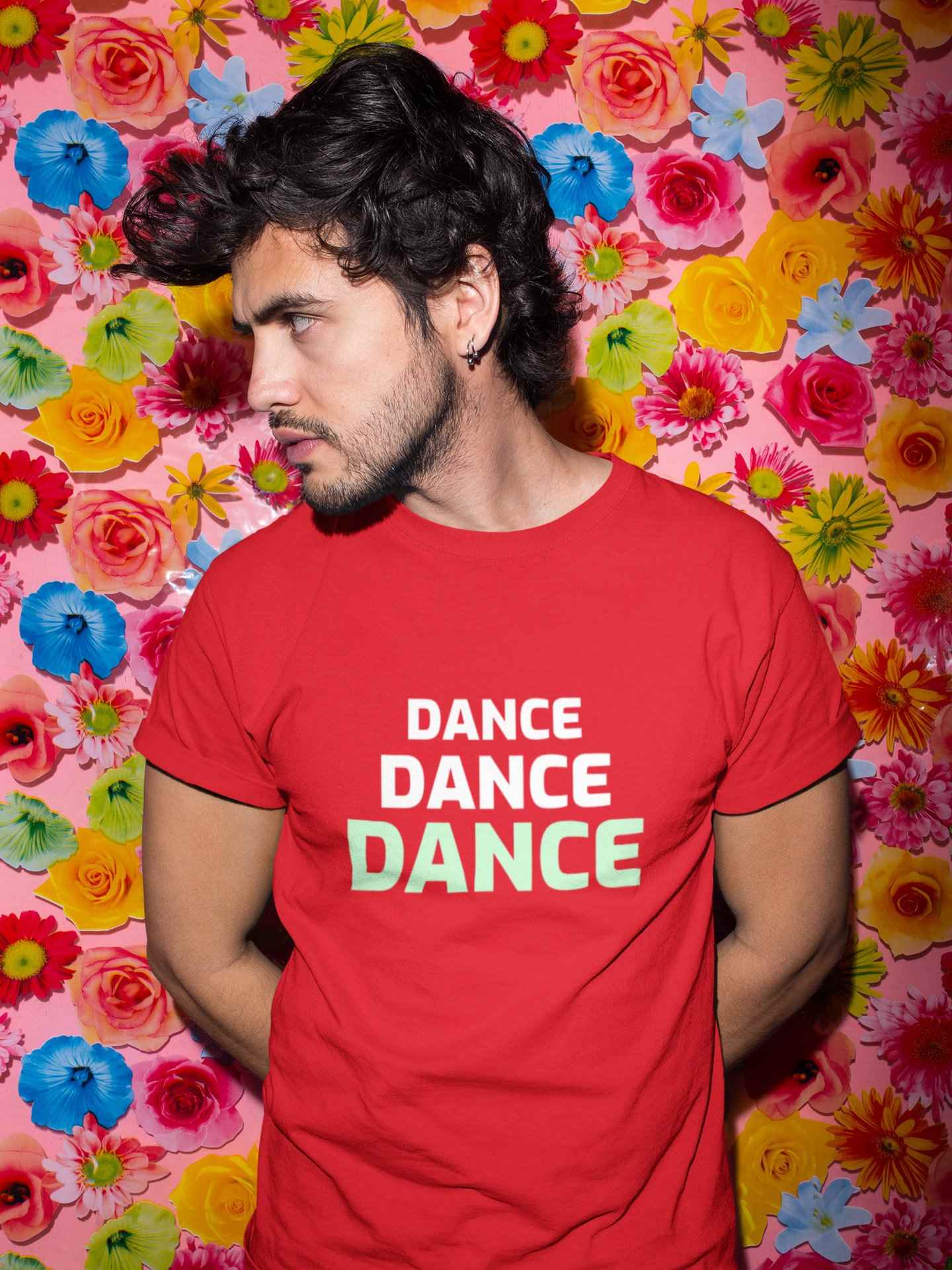 “dance-3” men’s half-sleeves t-shirts