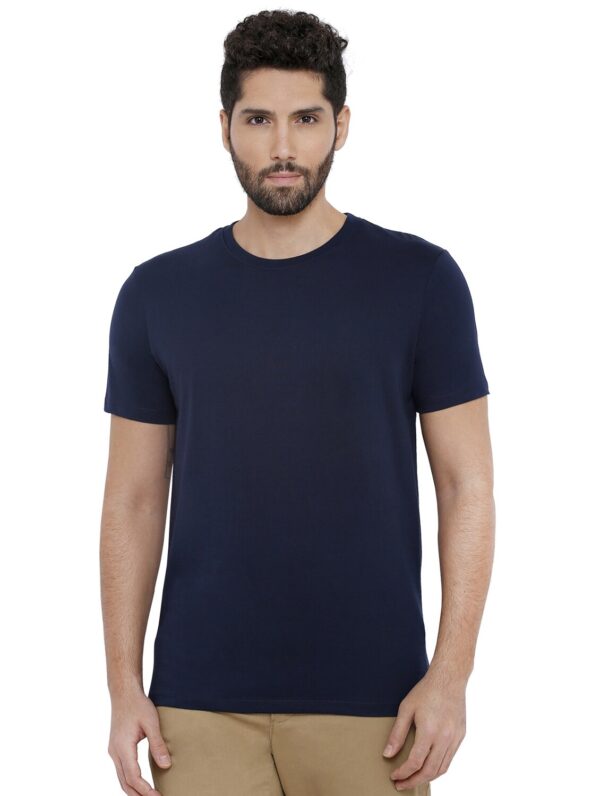 Combo of 2 (Navy-blue & Maroon) Men's Premium T-Shirts 5