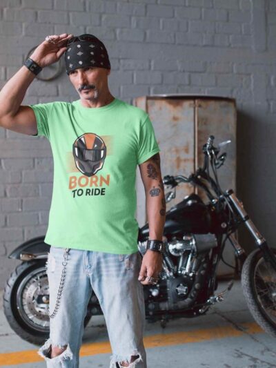 “BORN TO RIDE” men’s half-sleeves t-shirts