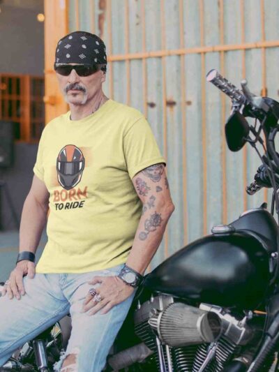 “BORN TO RIDE” men’s half-sleeves t-shirts